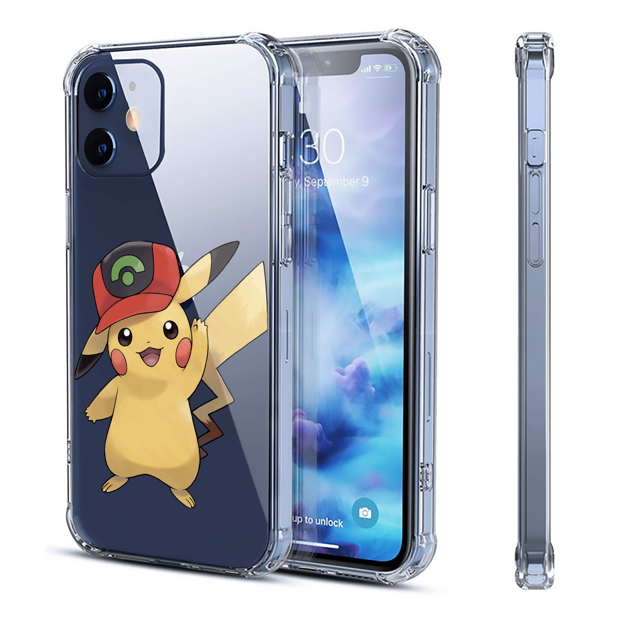 （画像用） ポケットモンスター Pokémon 【iPhone 12シリーズ対応】透明スマホケース（クリアソフトケース）